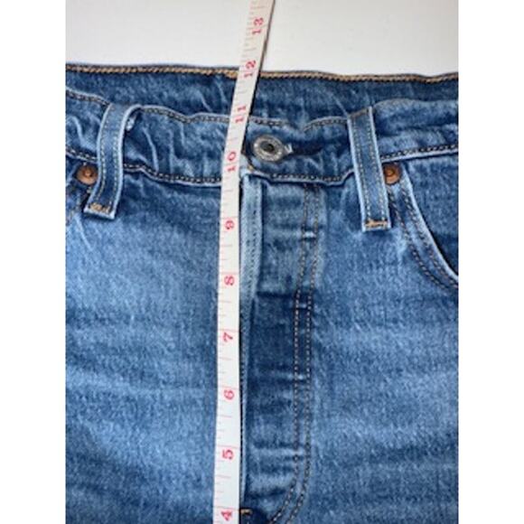 Levis 501 S Men's 29x28 Blue Jeans Button Fly Skinny Denim 5 Pocket - Picture 11 of 13